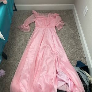 pink puff dress SIZE S